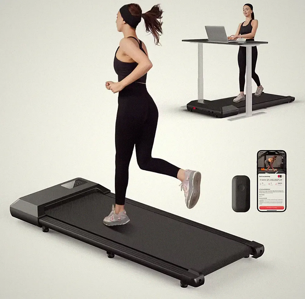 Stehtisch Laufband Homeoffice Laufband Kompakt Walking Pad mit App bis 4kmh