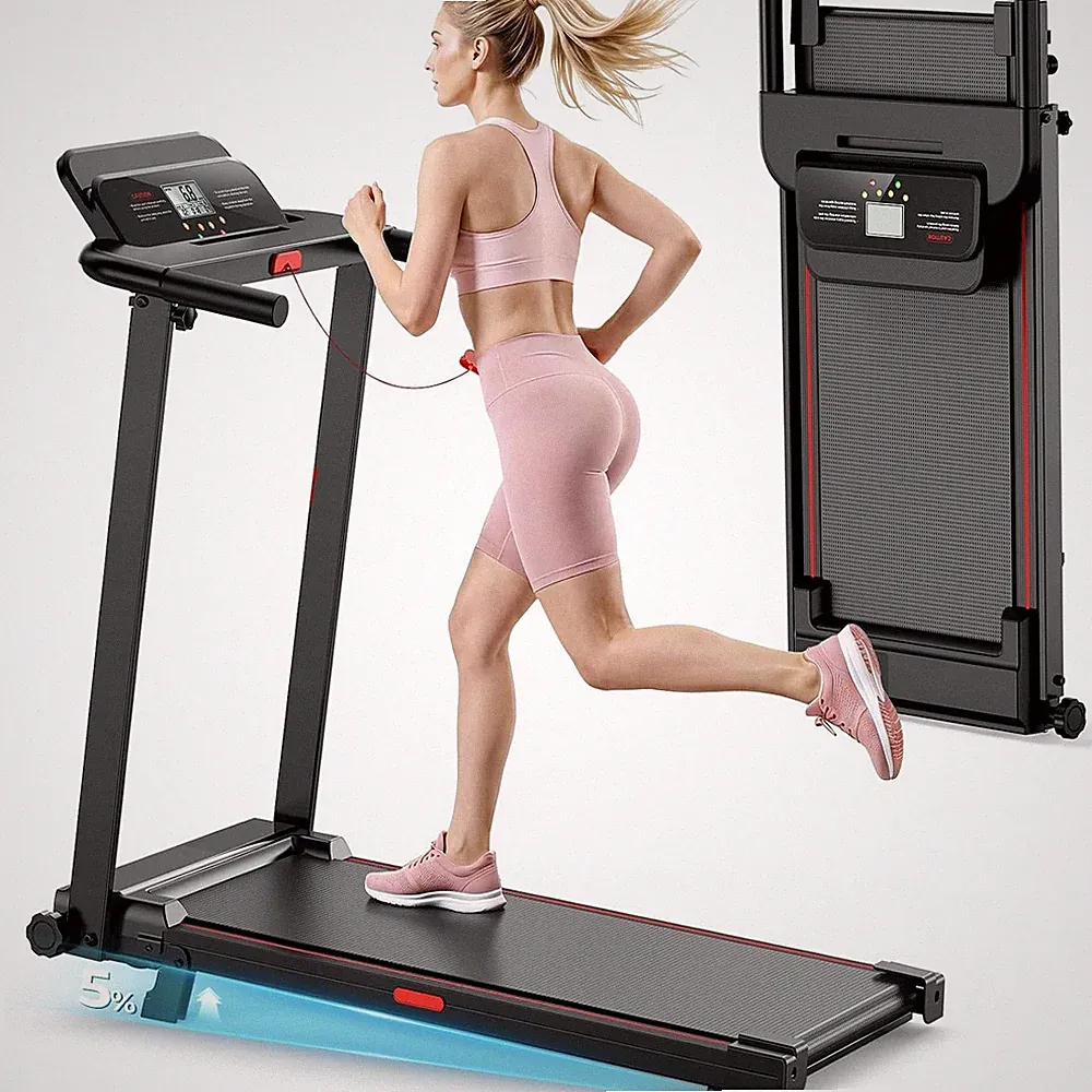 Treadmill für Zuhause Elektrisches Laufband mit Griff Klappbar bis 10 km NEU