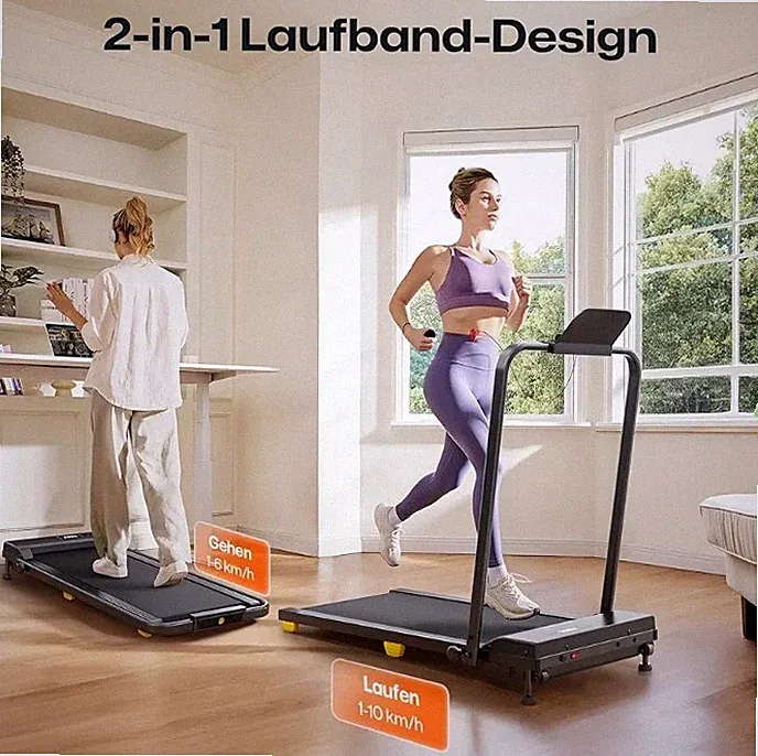 UREVO Laufband 9% Steigung, klappbar, Walkingpad, walking pad, treadmill, Rollen