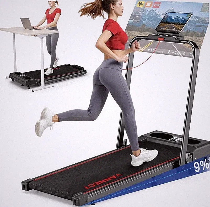 Walking Pad, 1-12 km/h Klappbares Laufband mit 9% Steigung Belastbar bis 150 kg