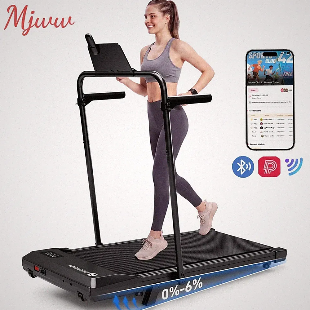 Walking Pad Laufband 3-in-1 klappbar 6% Steigung 136 kg App Fernbedienung MJWW