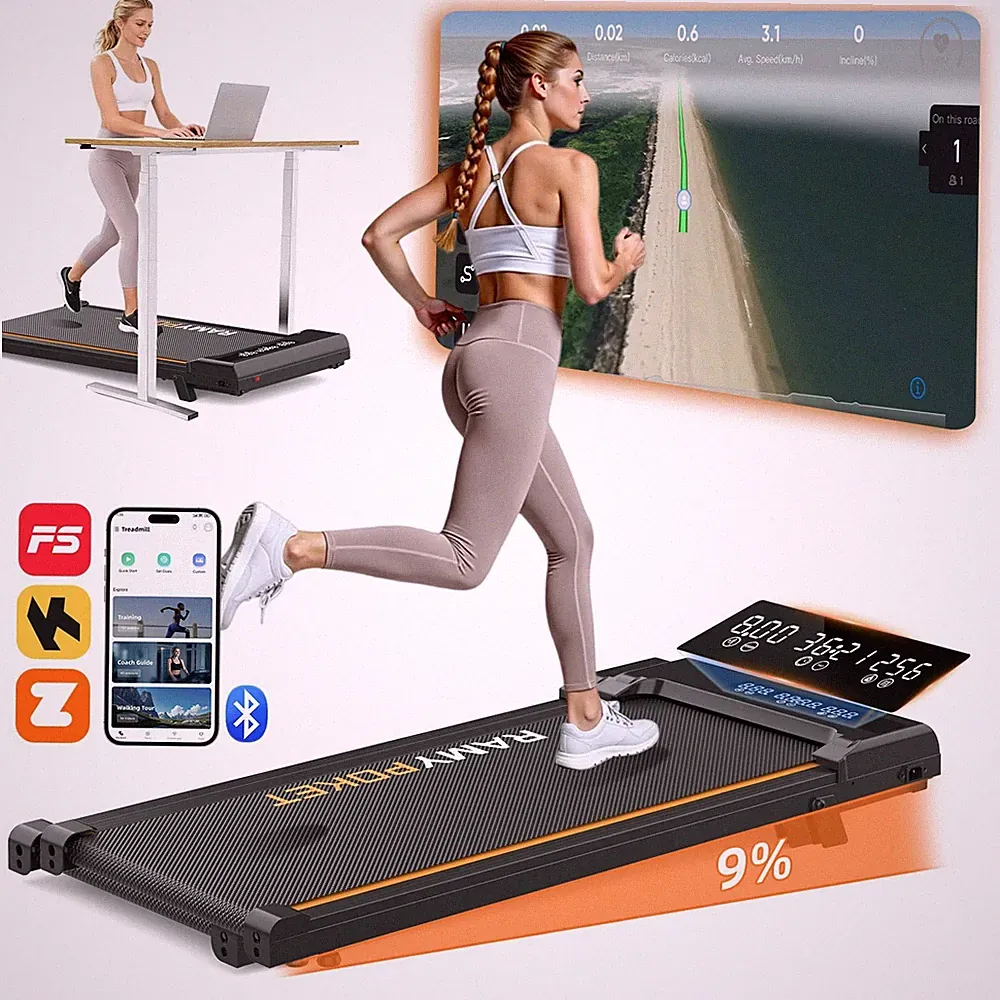 Walking Pad Laufband 9% Neigung Elektrisch Home Gym Büro Fitness mit Fernbedienung ✨