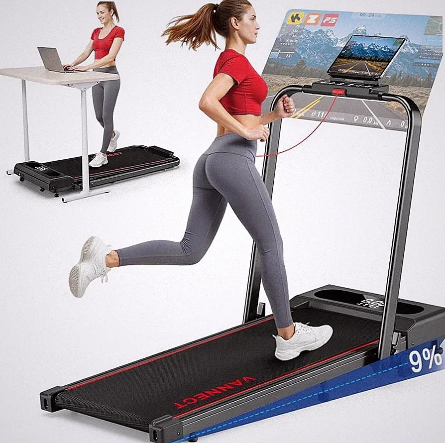 Walking Pad Laufband – 9% Steigung, App, klappbar 1-12km/h