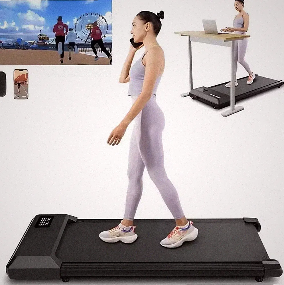 Walking Pad Laufband Unter Schreibtisch Leise Büro Fitness Klappbar Schwarz Neu