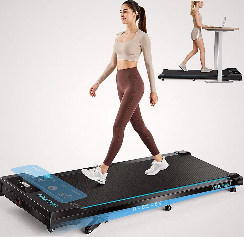 Walking Pad mit 0-8% Steigung, 10 km/h Laufband für Zuhause, Handy APP