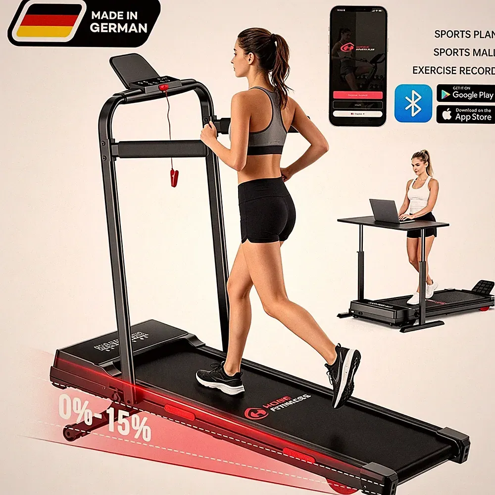Y5 Laufband für Zuhause klappbar-Walking Pad mit Steigung, leiser &sicher, 180kg