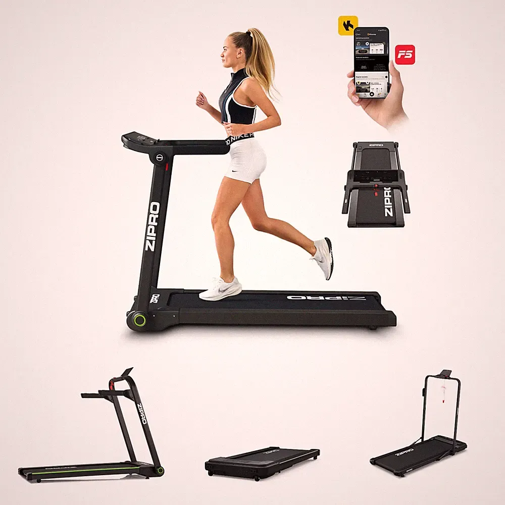 ZIPRO Laufband Elektrisch Klappbar für Zuhause Walking Pad Schwarz